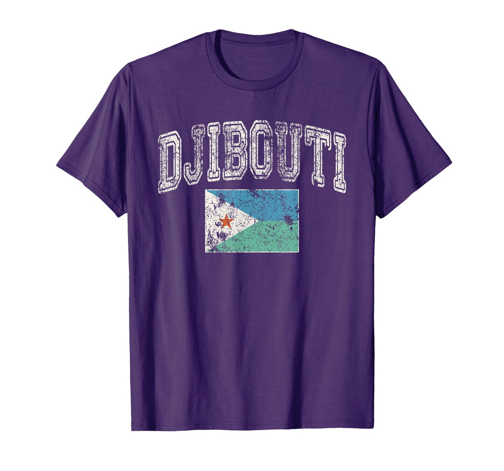 Threadrock Faded Djibouti Flag Adults T-Shirt - Novelty Apparel Unisex - T-Shirt, Sweatshirt, Hoodie