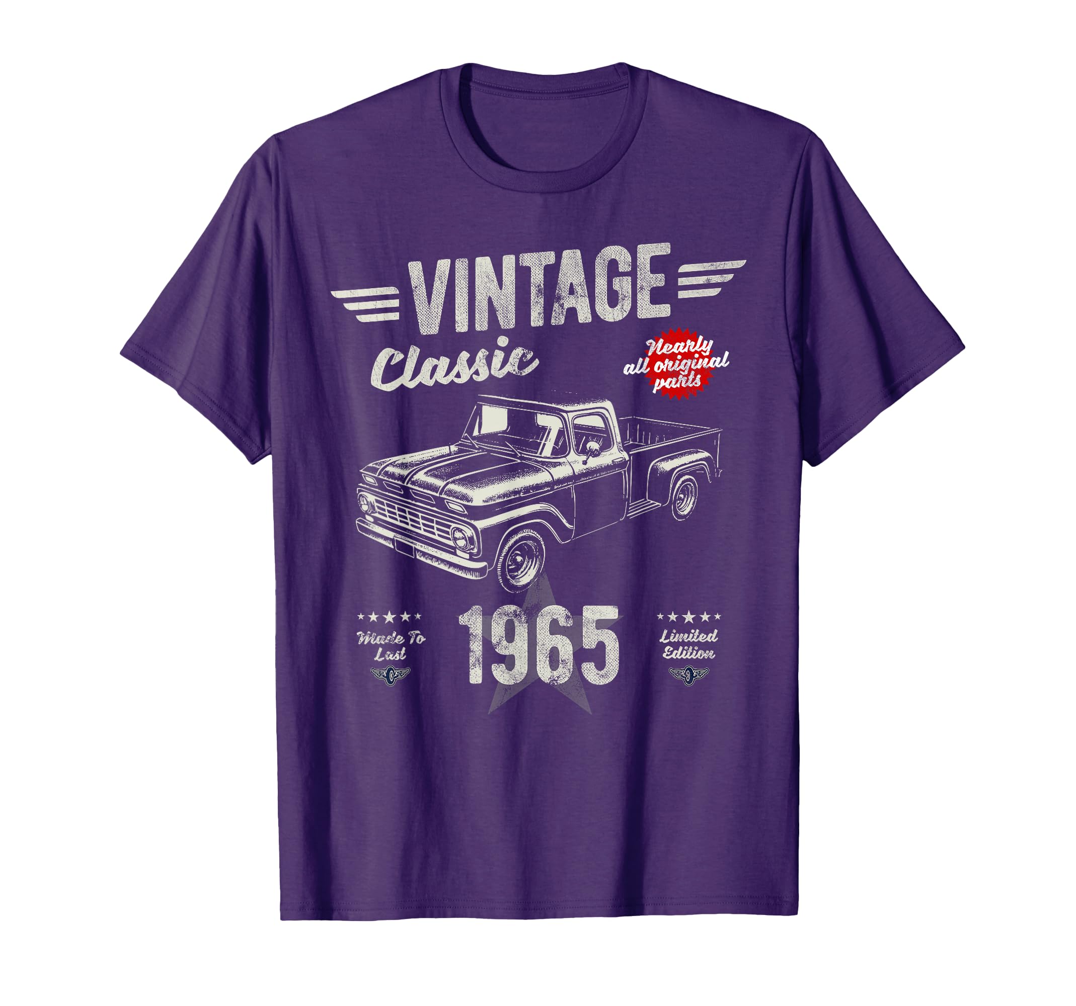 60Th Birthday Born 1965 Funny Pickup Truck T-Shirt - Novelty Apparel Unisex - T-Shirt, Sweatshirt, Hoodie