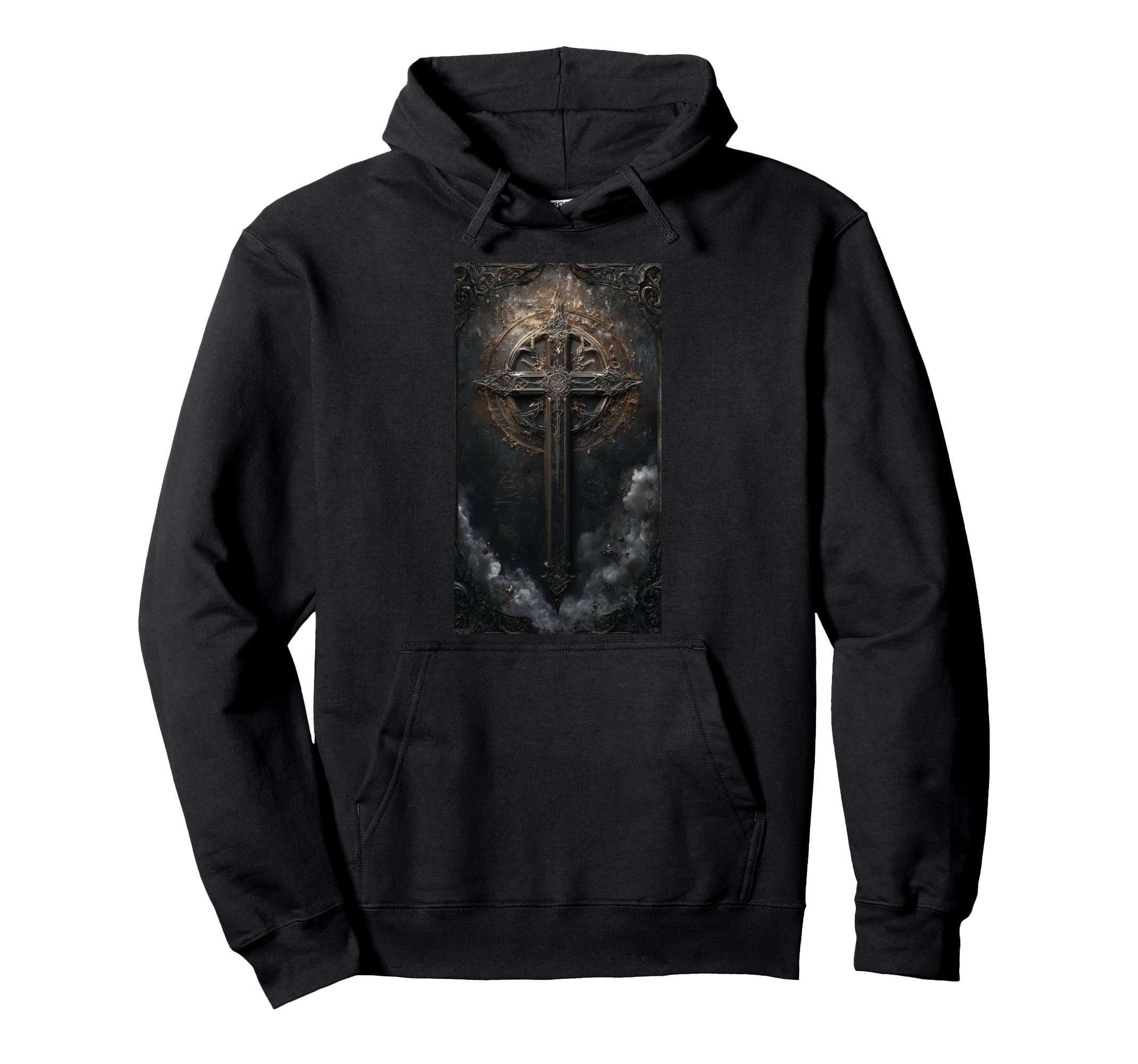 Gothic Cross Grunge Aesthetic Y2K Hoodie - Casual Everyday Wear Unisex - T-Shirt, Sweatshirt, Hoodie