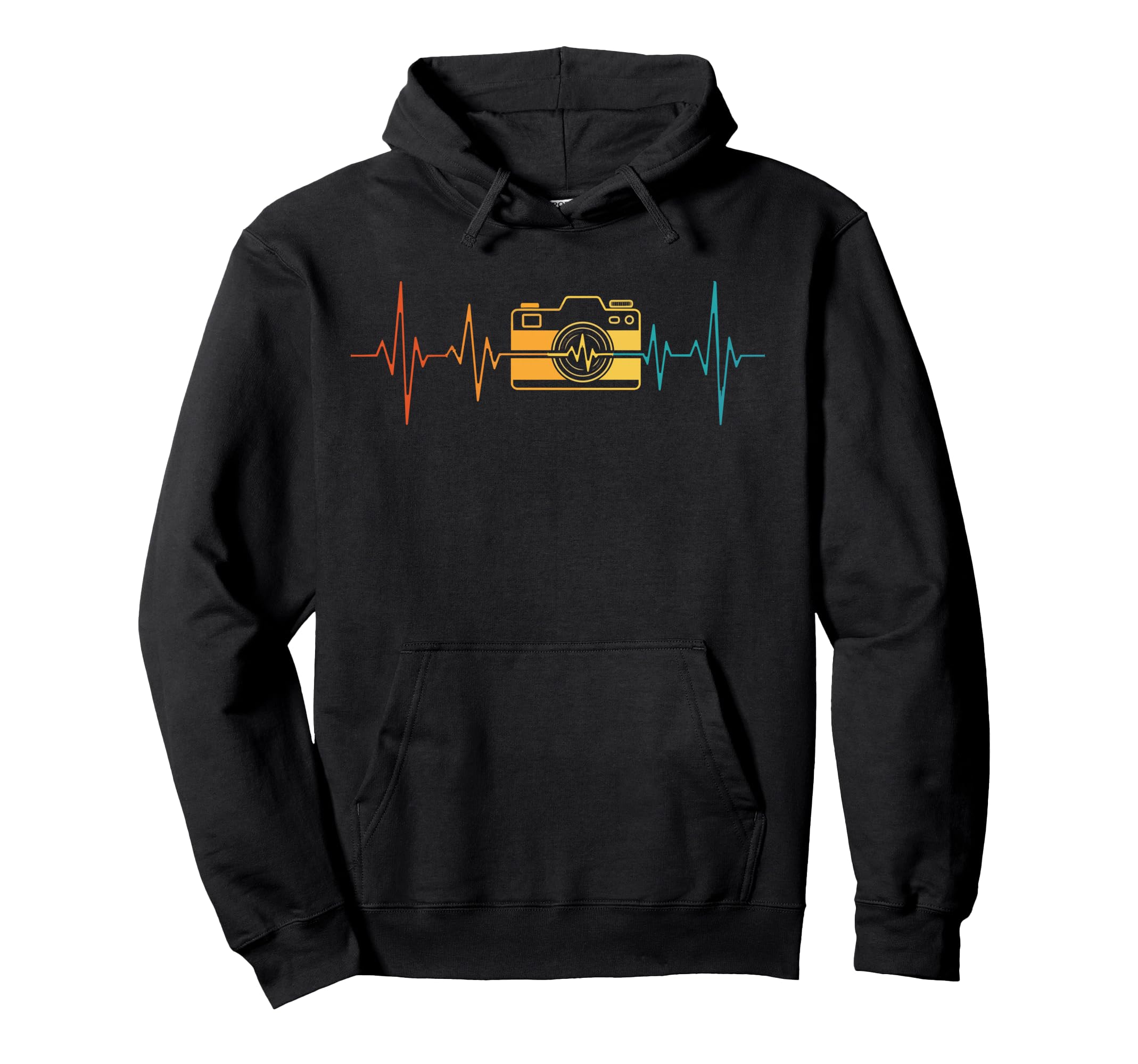 Analog Slr Camera Heartbeat Photographer Hoodie - Streetwear Style Unisex - T-Shirt, Sweatshirt, Hoodie