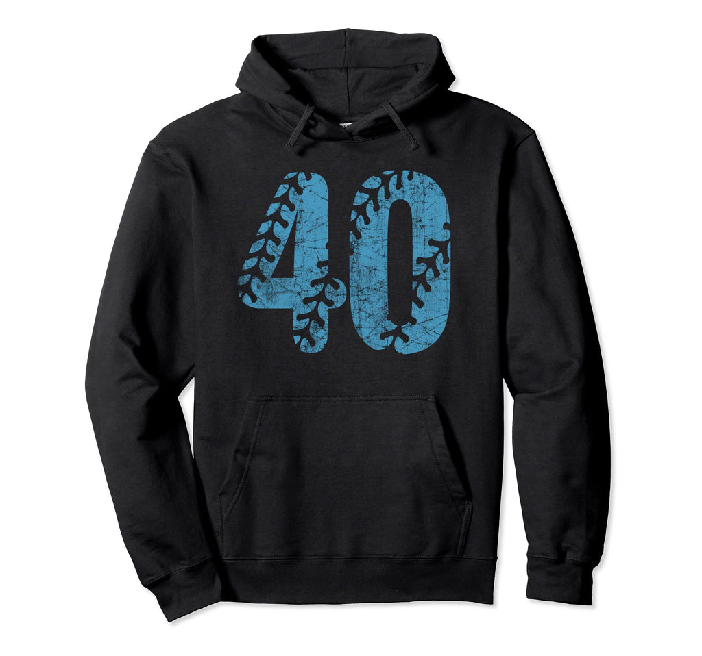 Baseball Softball Mom 40 Number Hoodie - Trendy Graphic for Adults - T-Shirt, Sweatshirt, Hoodie