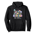 Groovy Retired Est 2026 Boho Floral Hoodie - Graphic Print for Adults - T-Shirt, Sweatshirt, Hoodie