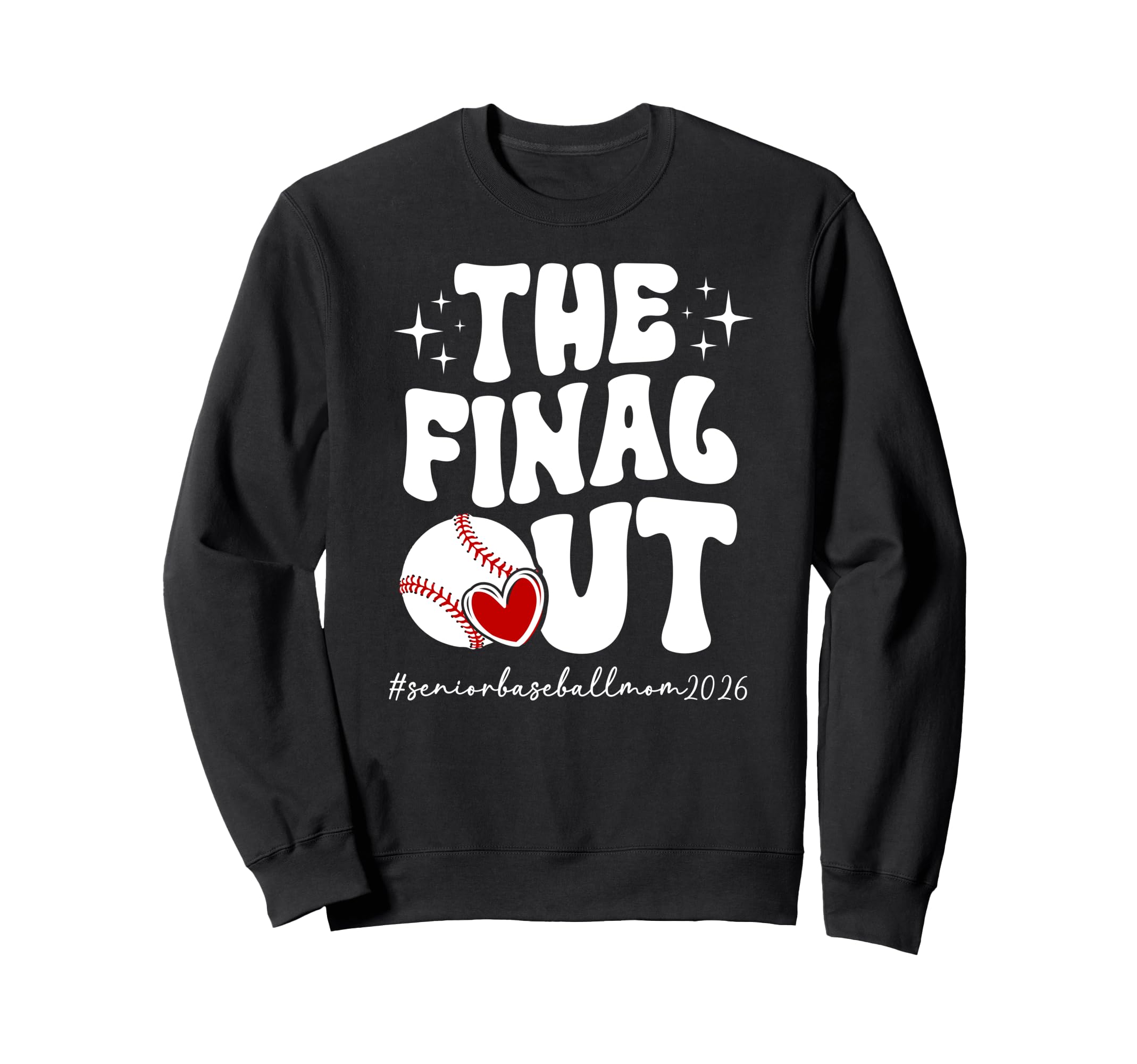 Groovy Baseball Senior Mom 2026 Sweatshirt - Streetwear Style for Adults - T-Shirt, Sweatshirt, Hoodie