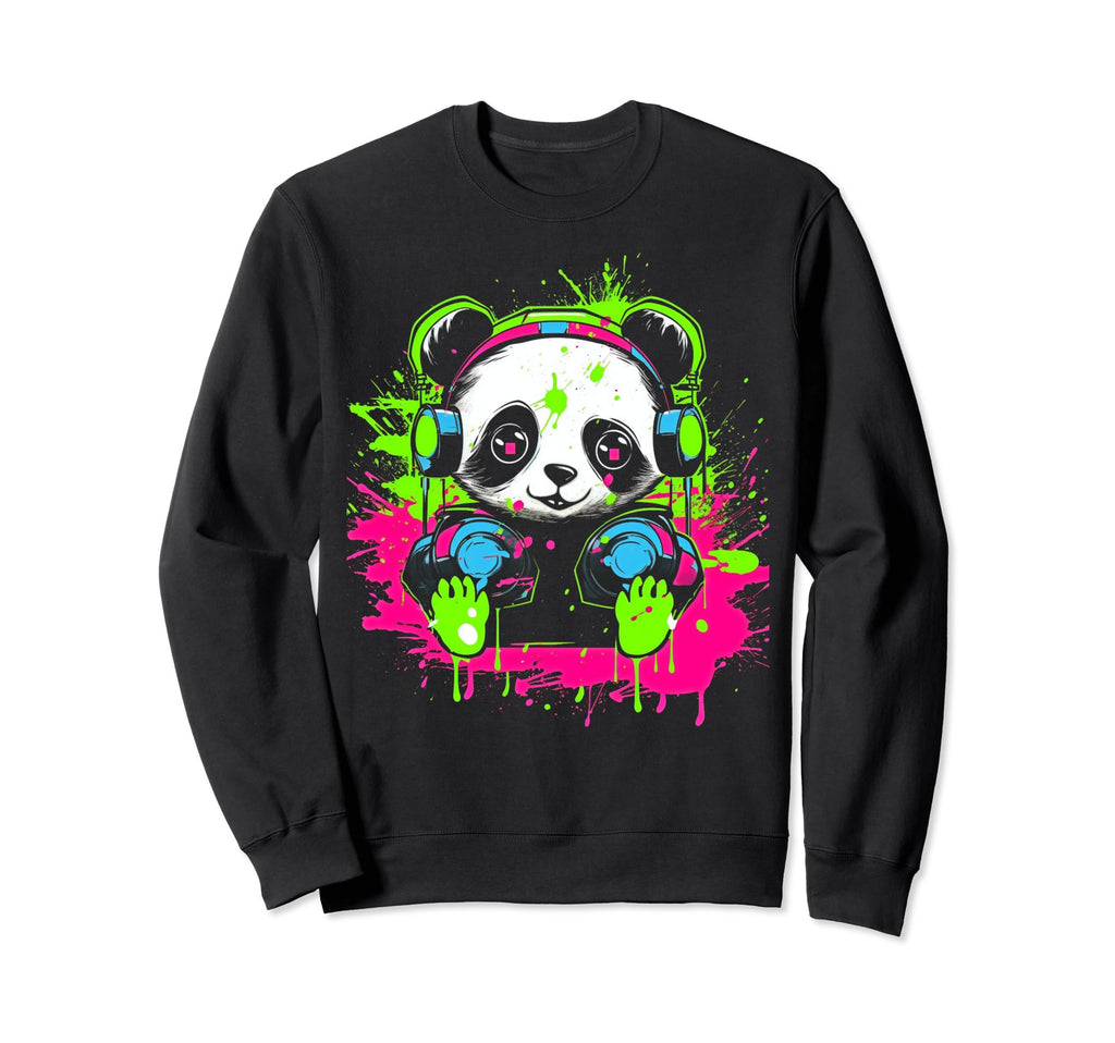 Kawaii Panda Dj Japanese Edm Y2K Sweatshirt - Streetwear Style Men Women - T-Shirt, Sweatshirt, Hoodie