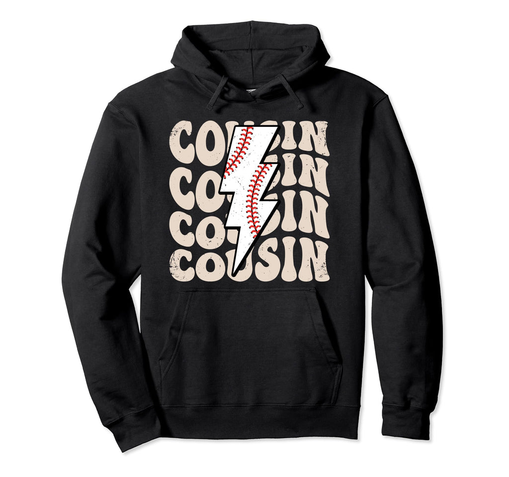 Lightning Groovy Proud Baseball Cousin Hoodie - Graphic Print Men Women - T-Shirt, Sweatshirt, Hoodie