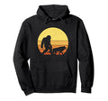 Bigfoot Silhouette And Wolf Sunset Hoodie - Aesthetic Graphic Unisex - T-Shirt, Sweatshirt, Hoodie