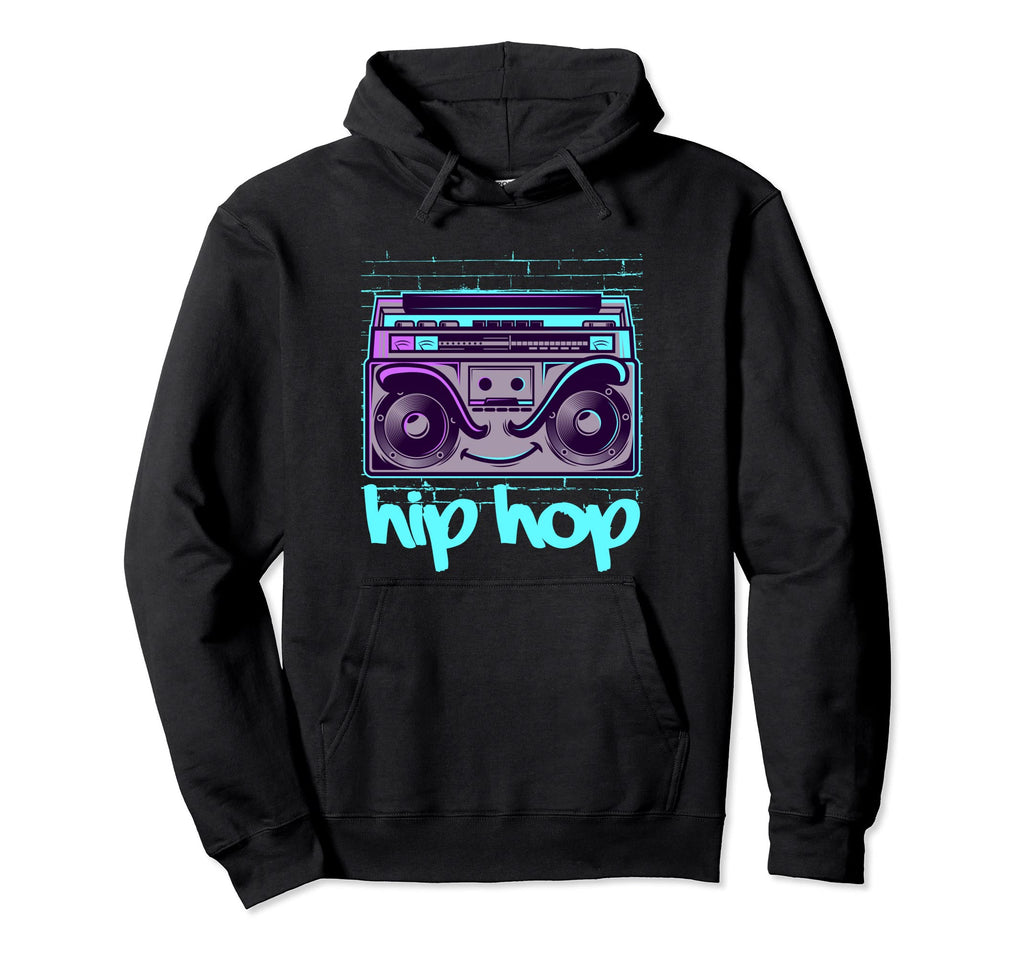 Hip Hop Cassette Recorder Rapper Music Hoodie - Minimalist Print Men Women - T-Shirt, Sweatshirt, Hoodie
