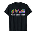 Peace Love Cheer Tie Dye Cheerleading T-Shirt - Graphic Print Unisex - T-Shirt, Sweatshirt, Hoodie