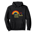 Smile If Youre Dead Inside Rainbow Lt Dark Hoodie - Minimalist Print Unisex - T-Shirt, Sweatshirt, Hoodie