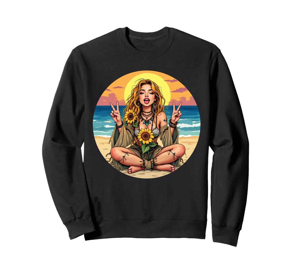 Peace Sunflower Love Boho Freedom Sweatshirt - Aesthetic Graphic Unisex - T-Shirt, Sweatshirt, Hoodie