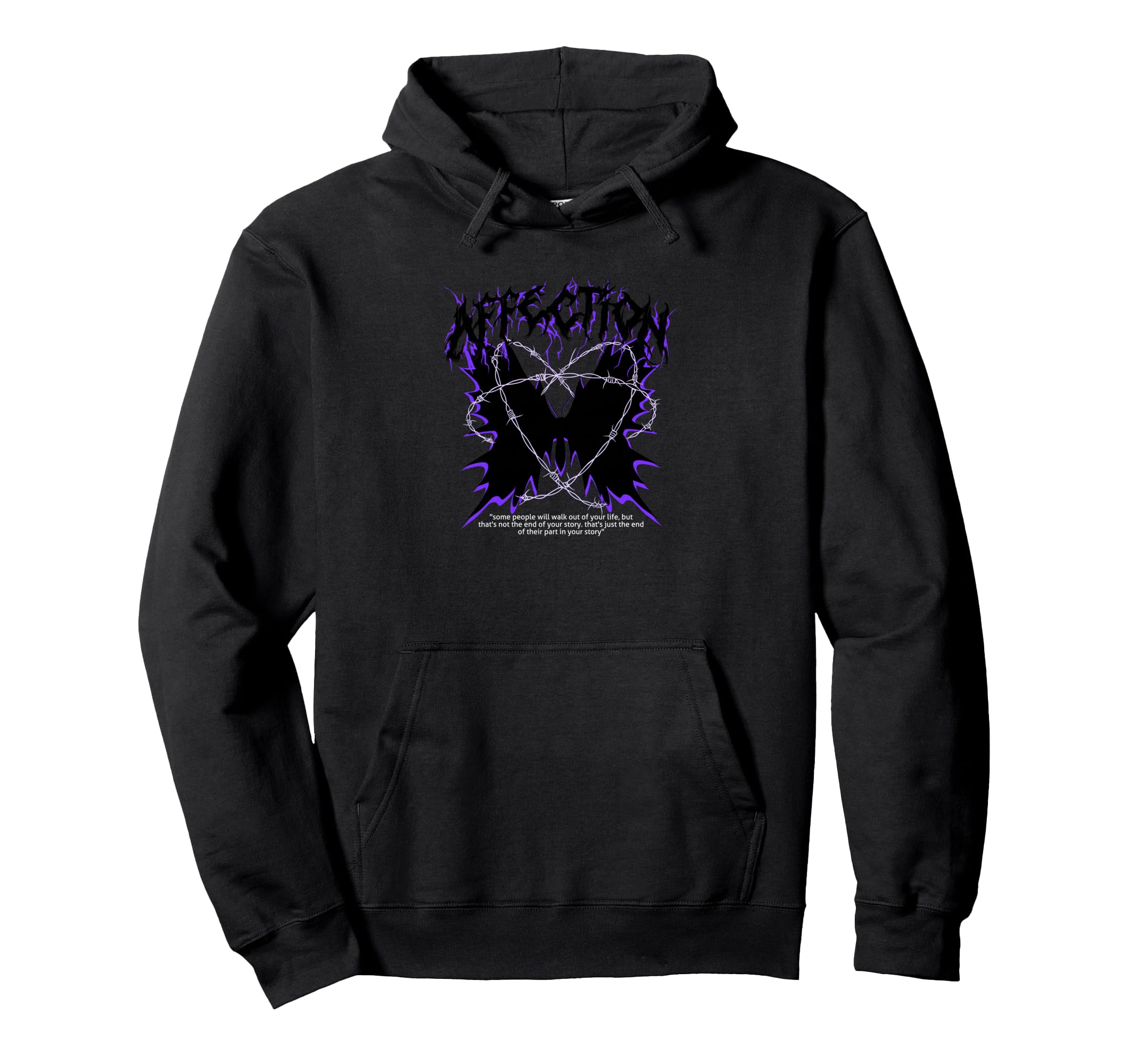 Butterfly Affection Y2K Grunge Aesthetic Hoodie - Custom Art Print Unisex - T-Shirt, Sweatshirt, Hoodie
