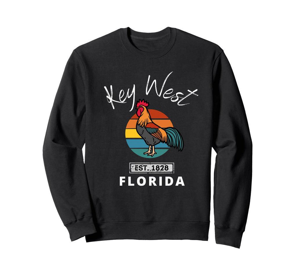 Key West Florida Rooster Sunset Souvenir Sweatshirt - Graphic Print Unisex - T-Shirt, Sweatshirt, Hoodie