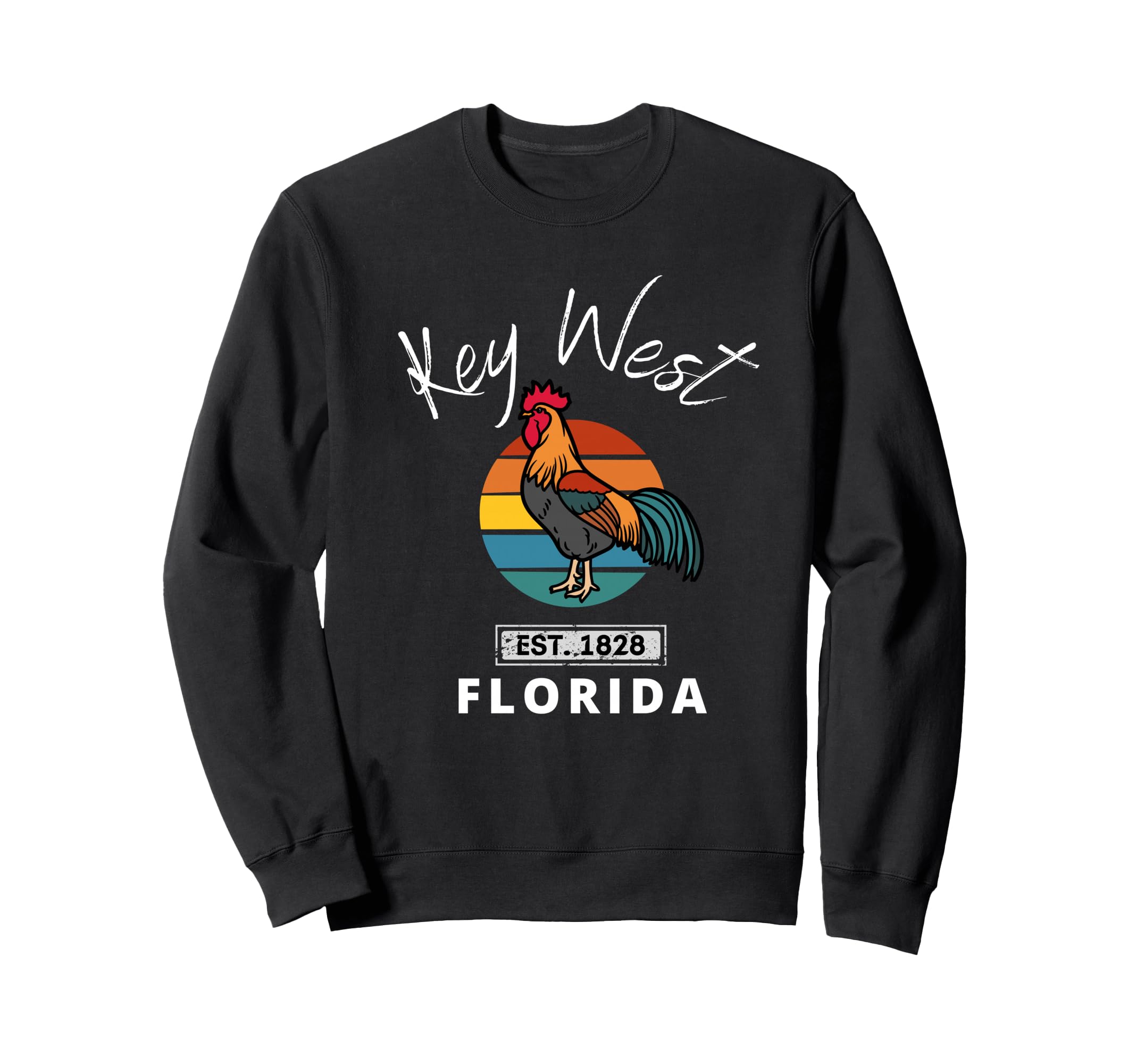 Key West Florida Rooster Sunset Souvenir Sweatshirt - Graphic Print Unisex - T-Shirt, Sweatshirt, Hoodie