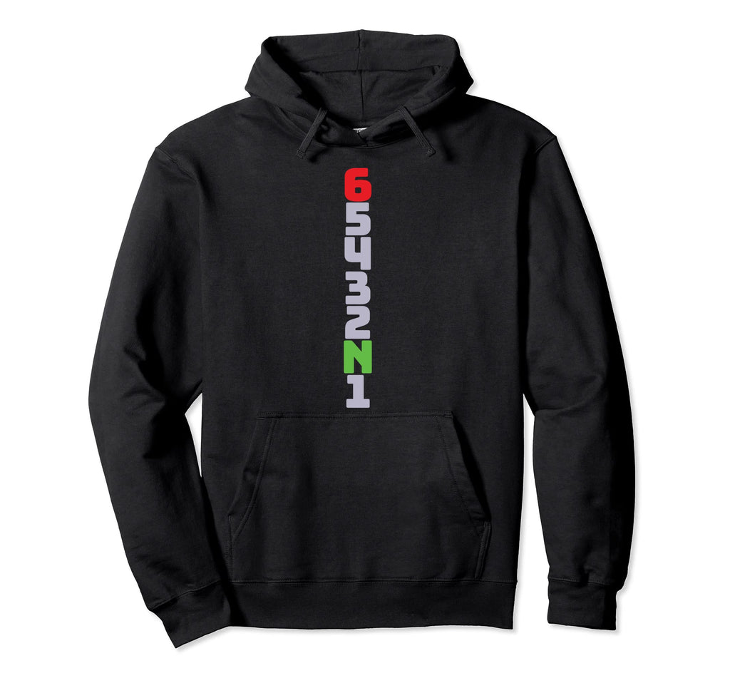 1N23456 Motorcycle Biker Gear Shift Hoodie - Aesthetic Graphic Unisex - T-Shirt, Sweatshirt, Hoodie