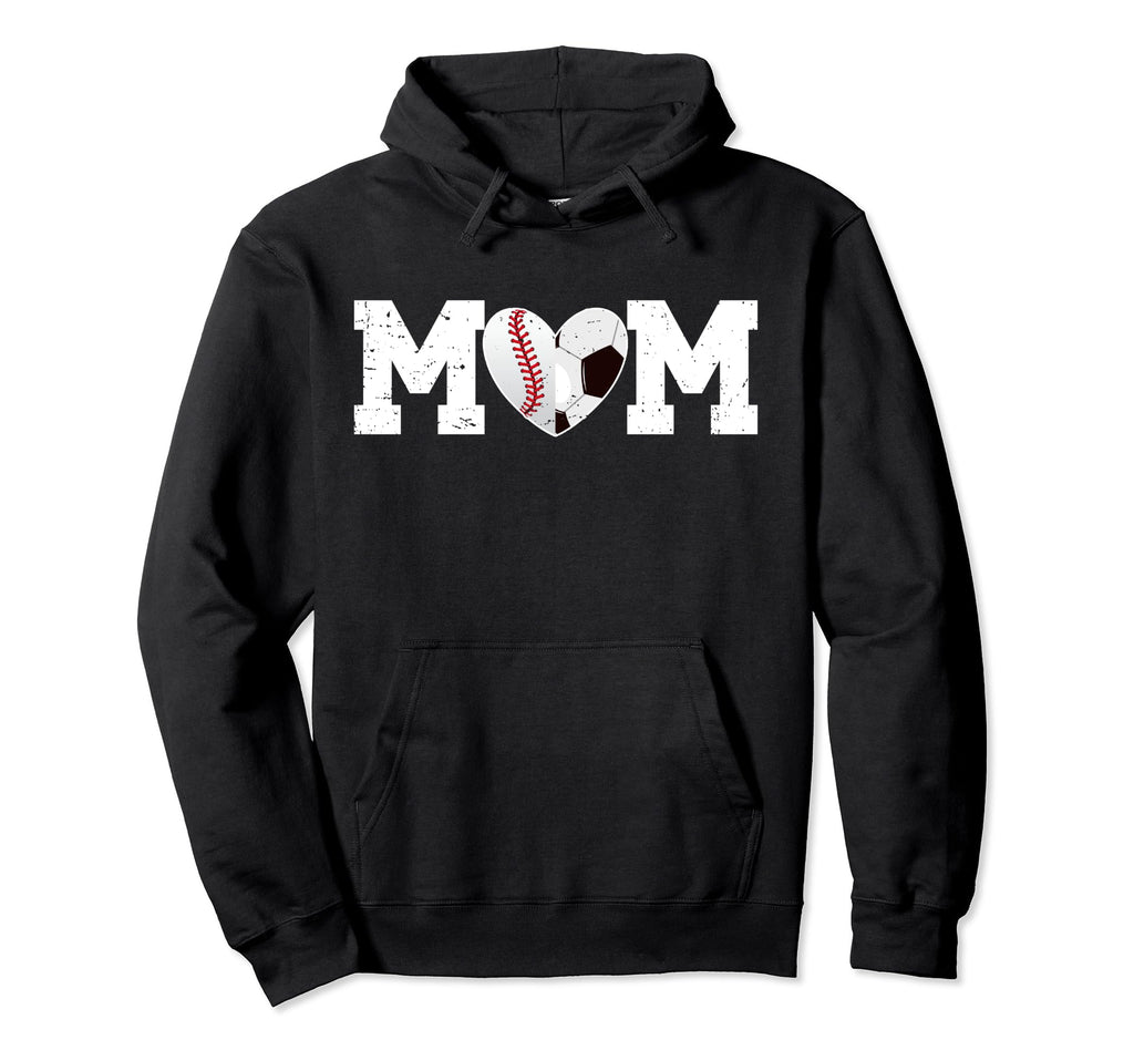 Baseball Soccer Mom Soccer Baseball Player Hoodie - Unique Graphic Unisex - T-Shirt, Sweatshirt, Hoodie