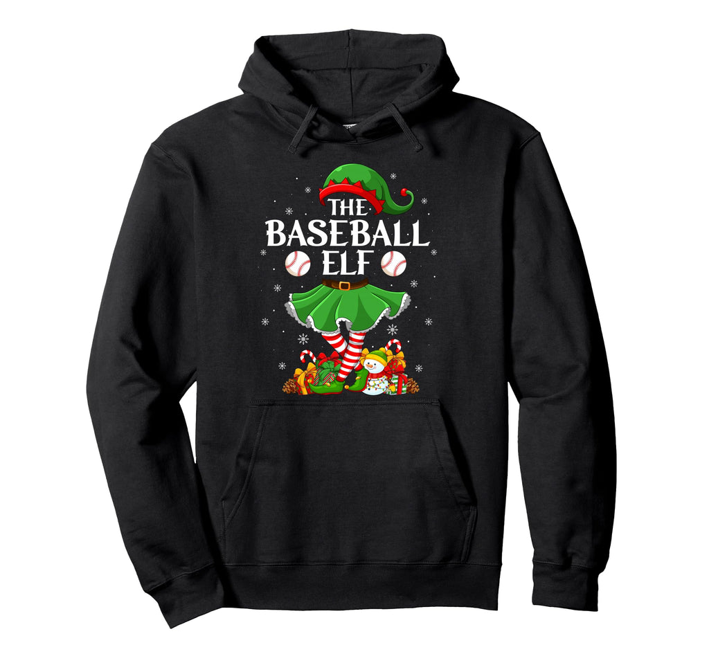 Baseball Elf Family Elf Squad Hoodie - Novelty Apparel Unisex - T-Shirt, Sweatshirt, Hoodie
