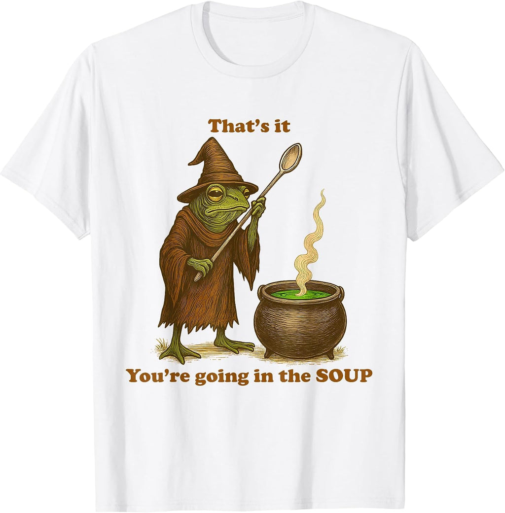 Funny Frog Wizard Soup Meme Men Women - Adult & Kids T-Shirts, Sweatshirts & Hoodies apparel design preview 1
