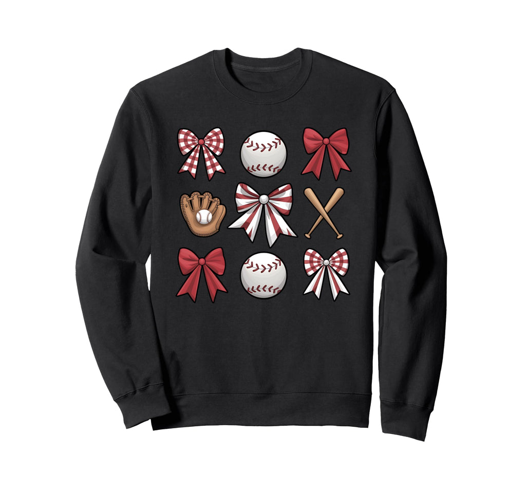 Baseball Sister Coquette Bow Mothers Sweatshirt - Aesthetic Graphic Unisex - T-Shirt, Sweatshirt, Hoodie