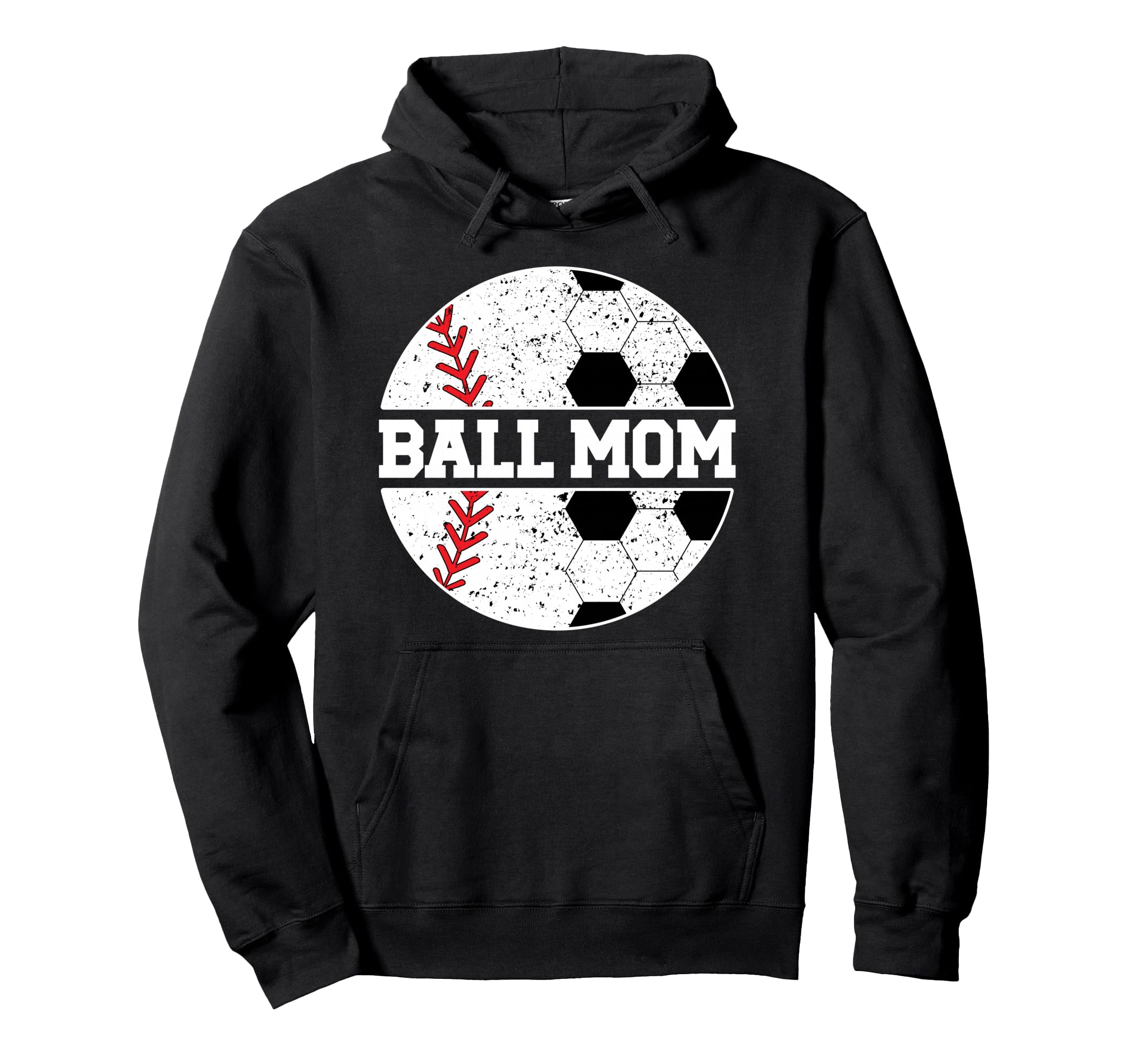 Ball Mom Baseball Soccer Mom Baseball Hoodie - Aesthetic Graphic Unisex - T-Shirt, Sweatshirt, Hoodie