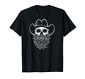 Cowboy Skull Beard Western T-Shirt - Aesthetic Graphic Unisex - T-Shirt, Sweatshirt, Hoodie