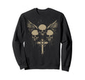 Skull Cross Y2K Grunge Aesthetic Sweatshirt - Aesthetic Graphic Men Women - T-Shirt, Sweatshirt, Hoodie
