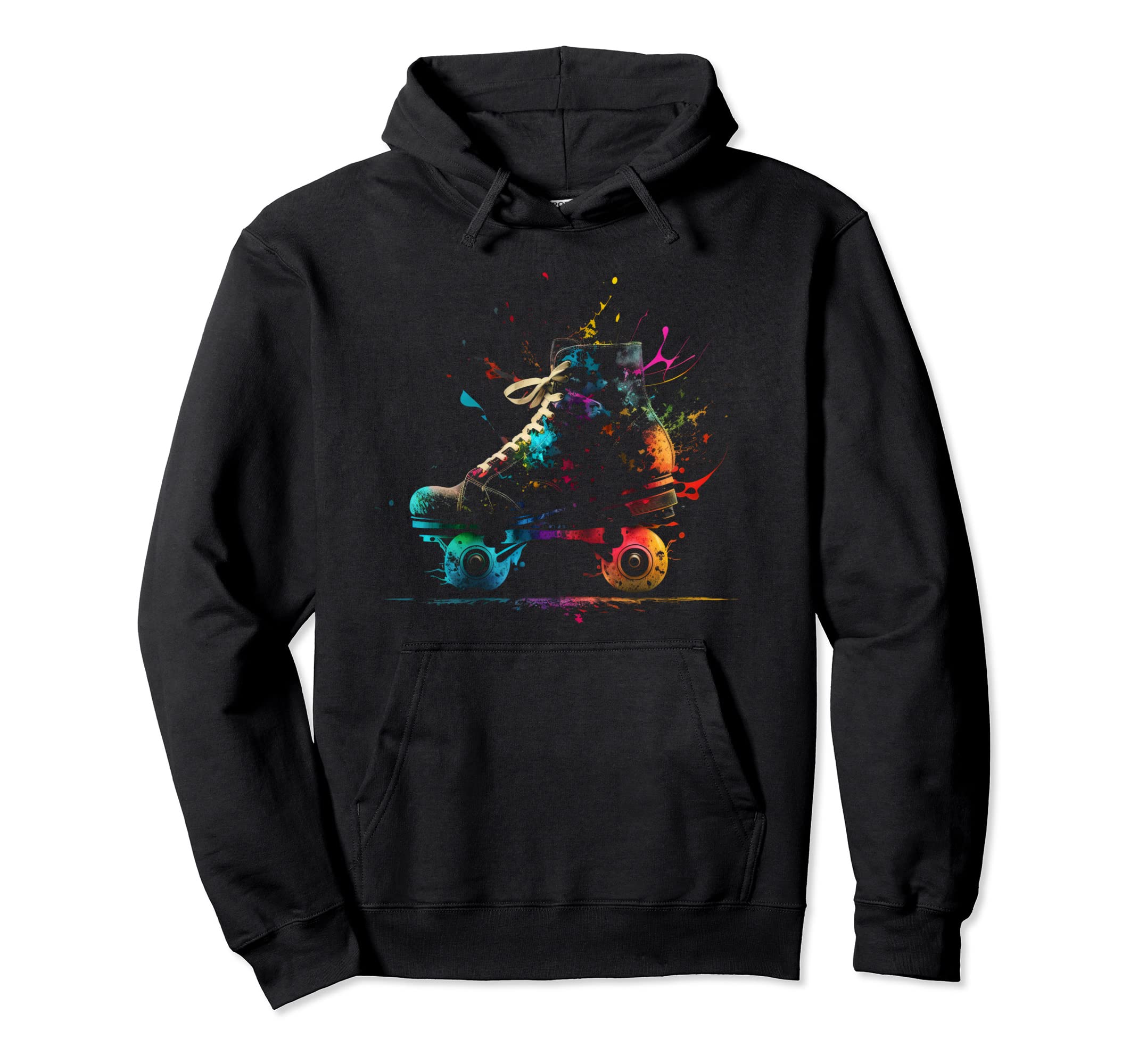 Inline Skater Splash Art Roller Skater Hoodie - Custom Art Print Men Women - T-Shirt, Sweatshirt, Hoodie