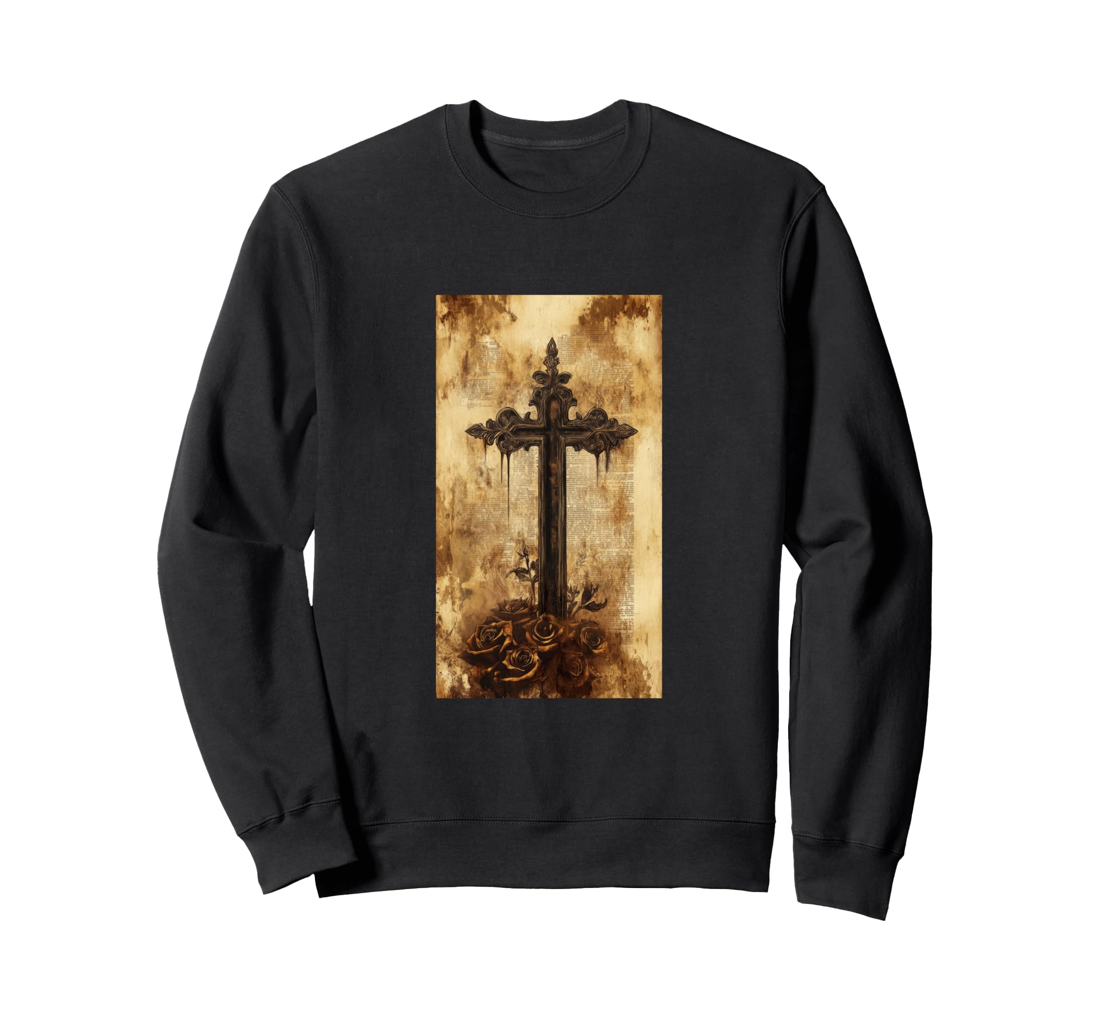 Gothic Cross Grunge Aesthetic Y2K Goth Sweatshirt - Trendy Graphic Unisex - T-Shirt, Sweatshirt, Hoodie