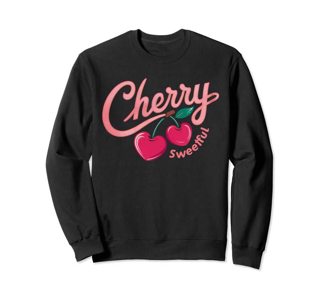 Cherry Sweetful Red Aesthetic Sweatshirt - Minimalist Print Unisex - T-Shirt, Sweatshirt, Hoodie