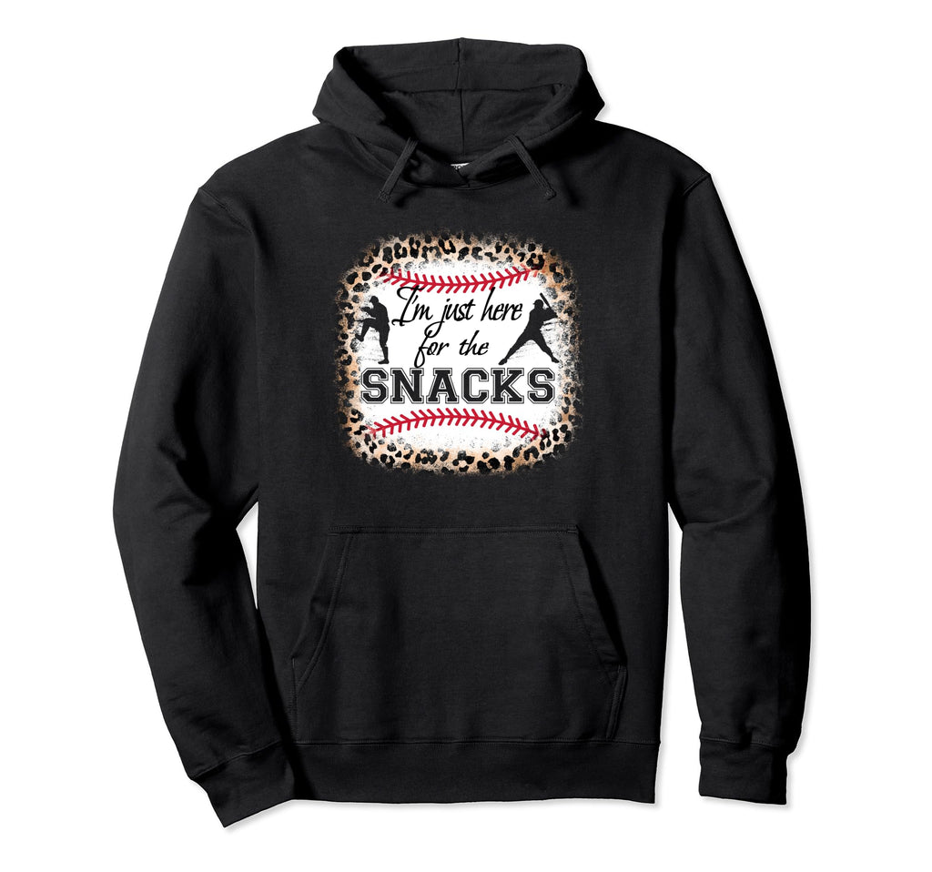 Baseball Funny Just Here Snacks Hoodie - Casual Everyday Wear for Adults - T-Shirt, Sweatshirt, Hoodie