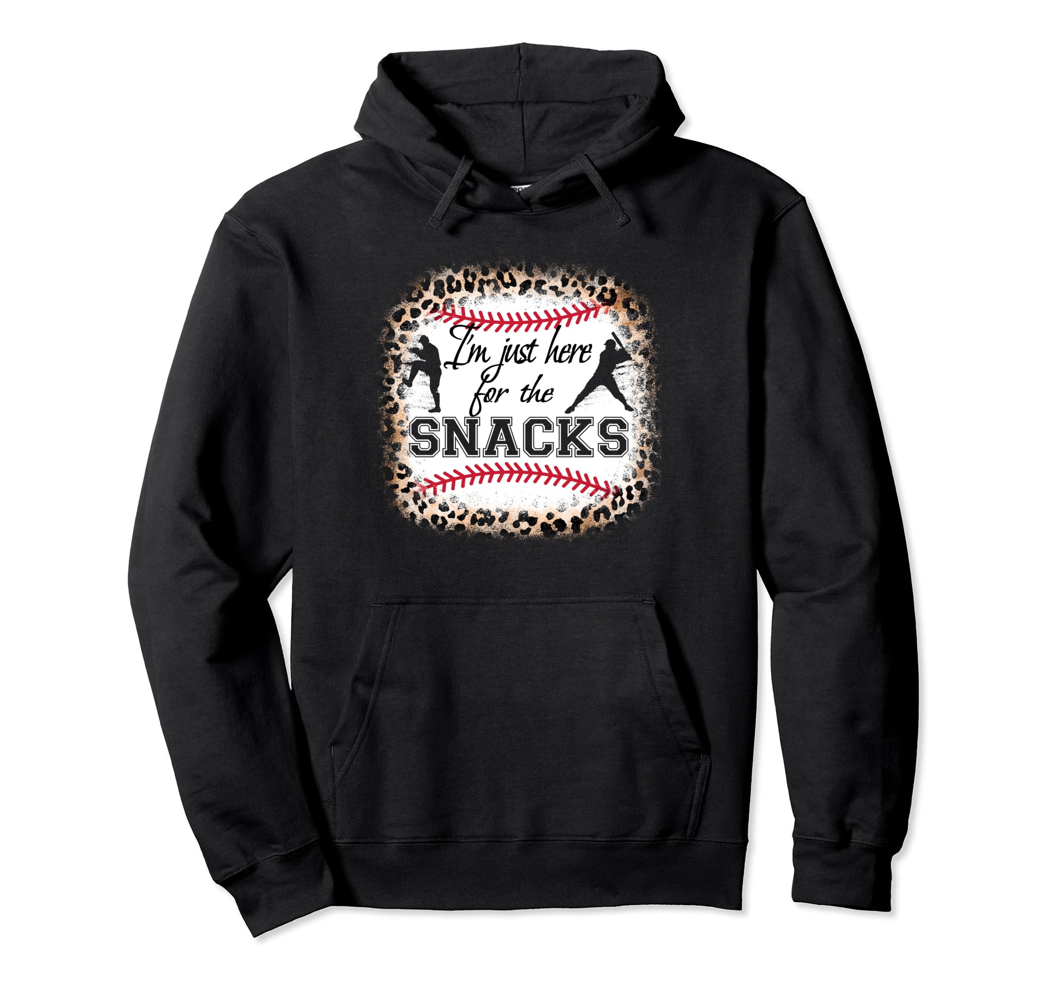 Baseball Funny Just Here Snacks Hoodie - Casual Everyday Wear for Adults - T-Shirt, Sweatshirt, Hoodie