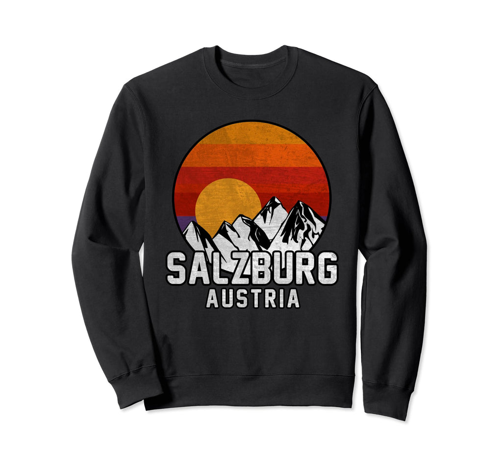 Salzburg Austria Mountain Sunset Sweatshirt - Casual Everyday Wear Unisex - T-Shirt, Sweatshirt, Hoodie