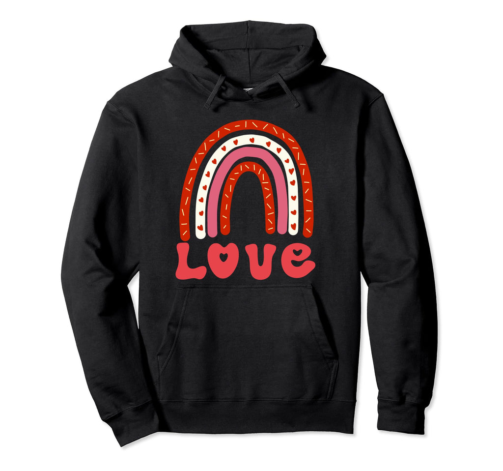 Love Boho Rainbow Valentines Day Hoodie - Custom Art Print for Adults - T-Shirt, Sweatshirt, Hoodie