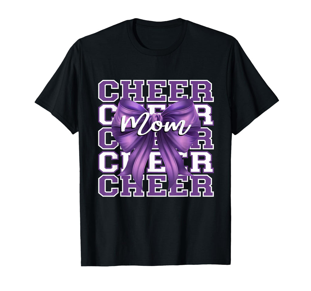 Football Cheer Mom Game Day Purple T-Shirt - Novelty Apparel for Adults - T-Shirt, Sweatshirt, Hoodie