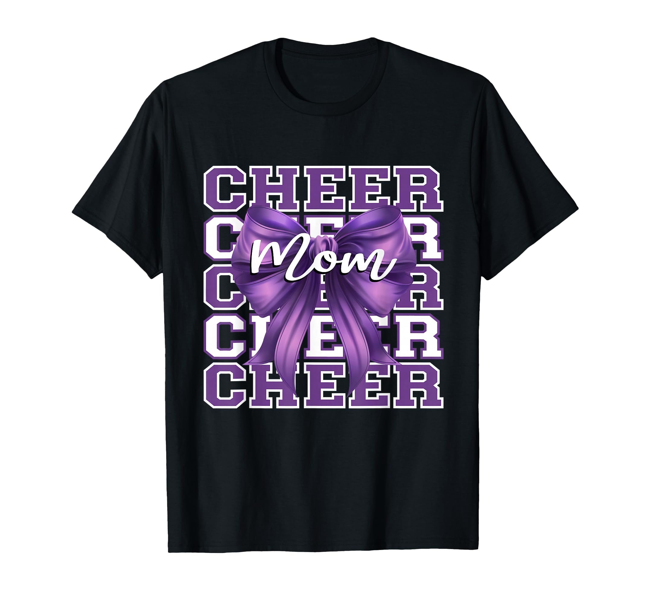 Football Cheer Mom Game Day Purple T-Shirt - Novelty Apparel for Adults - T-Shirt, Sweatshirt, Hoodie