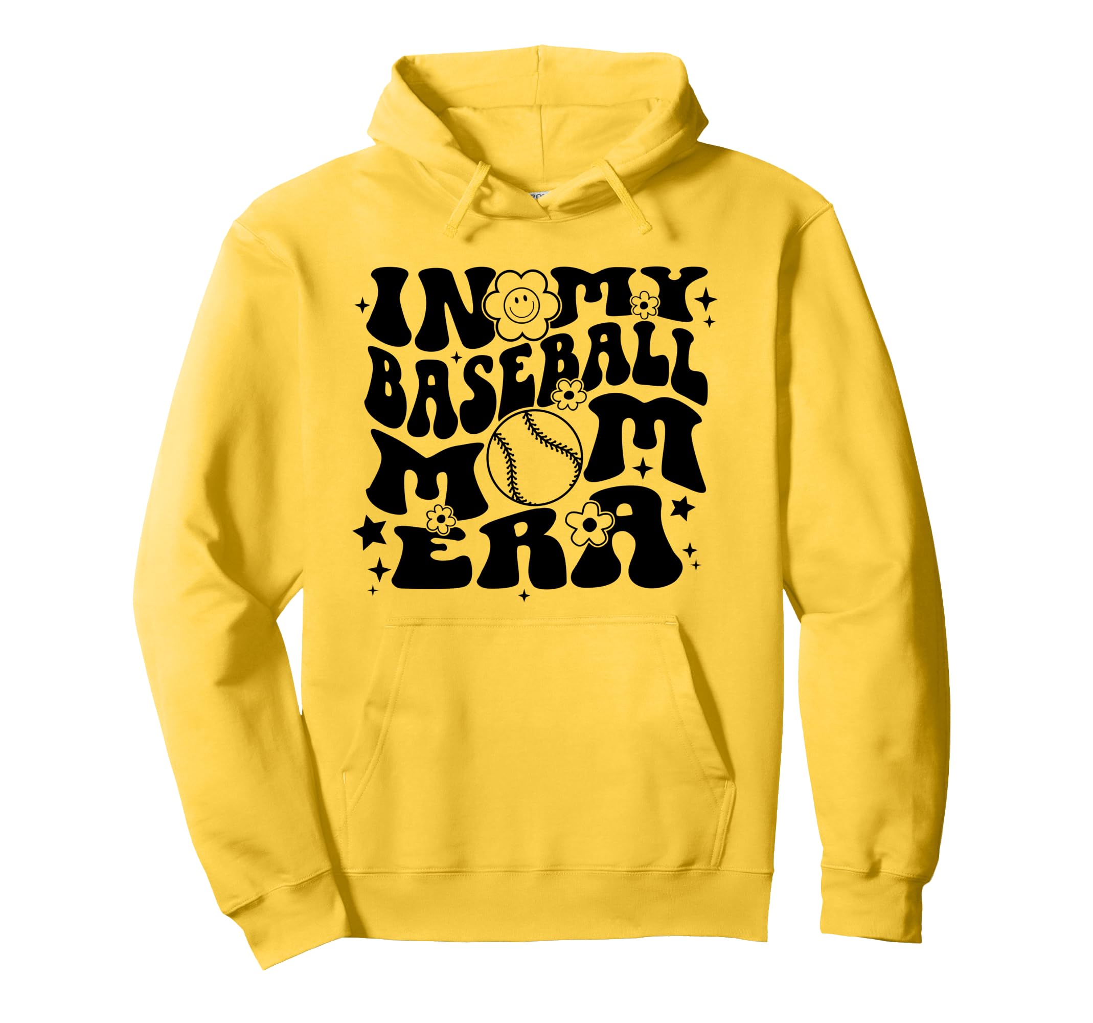 My Baseball Mom Era Groovy Sports Parent Hoodie - Unique Graphic for Adults - T-Shirt, Sweatshirt, Hoodie
