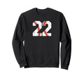 Baseball Player Jersey Number 22 22 Sweatshirt - Graphic Print Unisex - T-Shirt, Sweatshirt, Hoodie