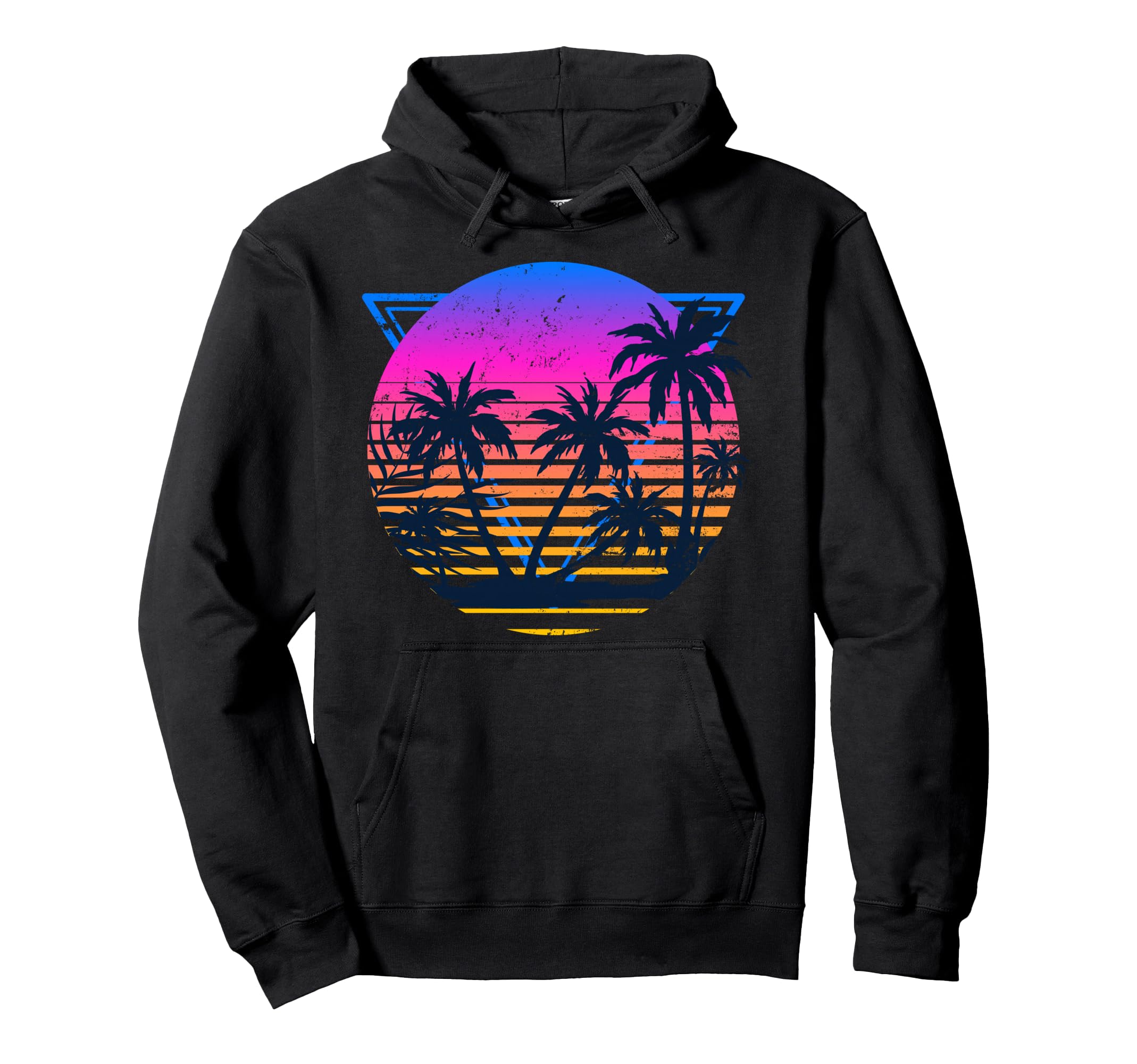 Vaporwave Aesthetic 90S Art 80S Palm Hoodie - Fun Novelty Design Unisex - T-Shirt, Sweatshirt, Hoodie
