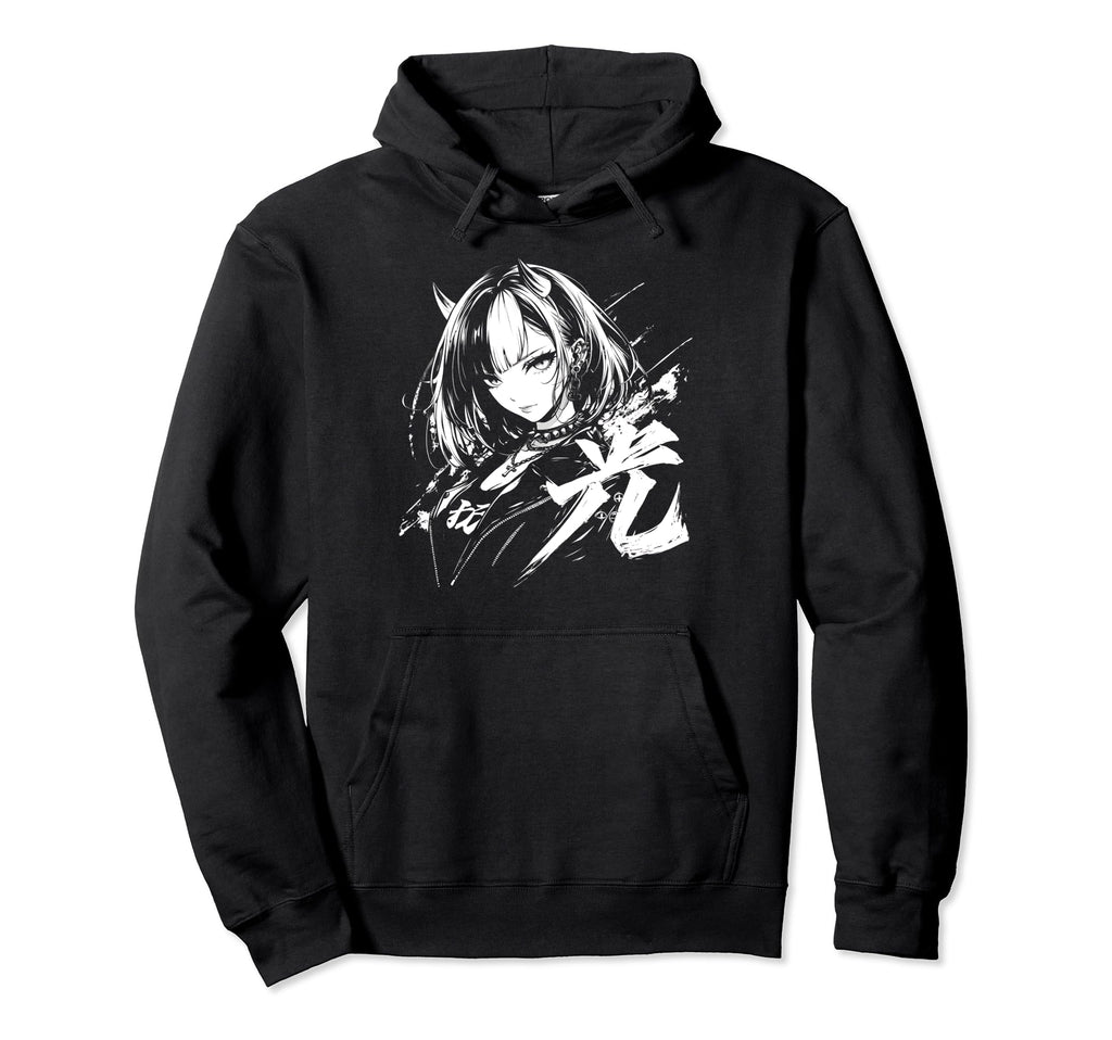 Goth Grunge Demon Anime Waifu Horror Alt Hoodie - Aesthetic Graphic Unisex - T-Shirt, Sweatshirt, Hoodie