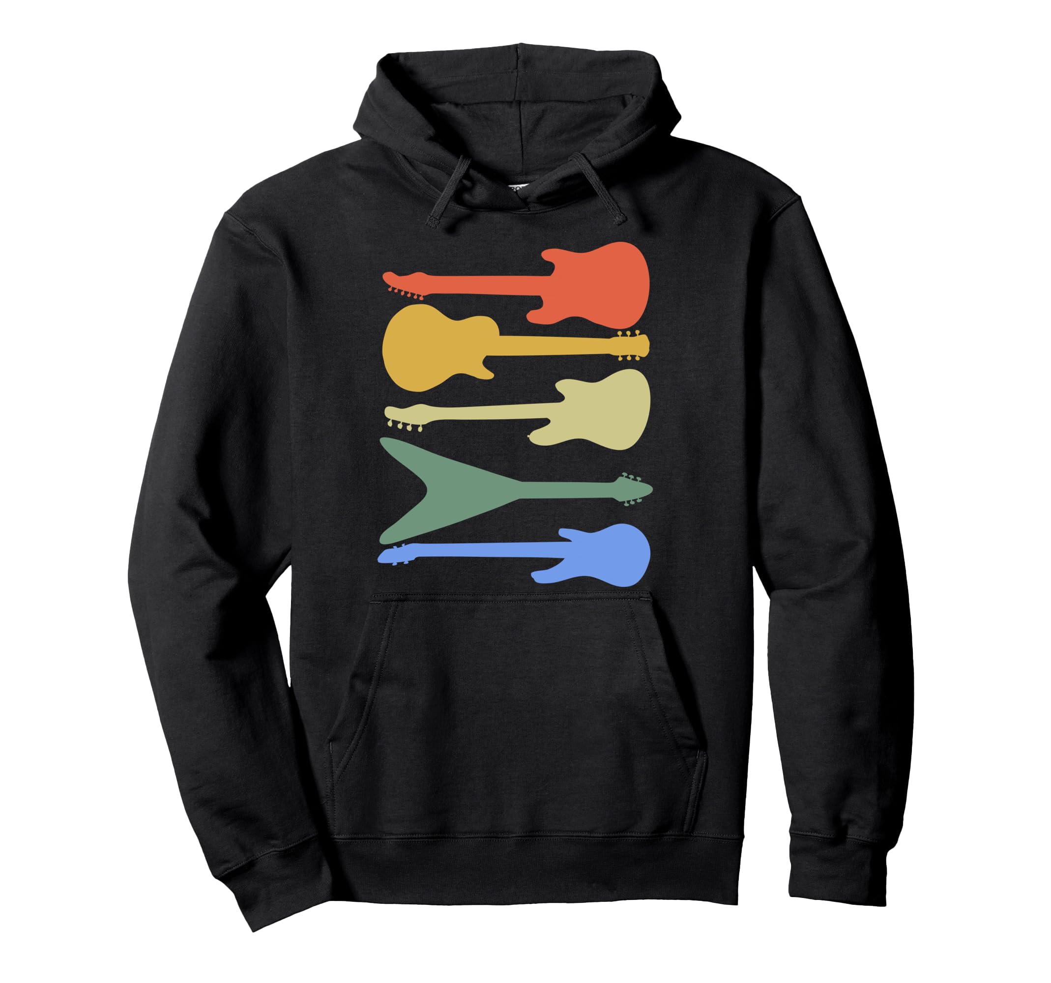 Guitar Guitars Music Band Guitarist Hoodie - Aesthetic Graphic Unisex - T-Shirt, Sweatshirt, Hoodie