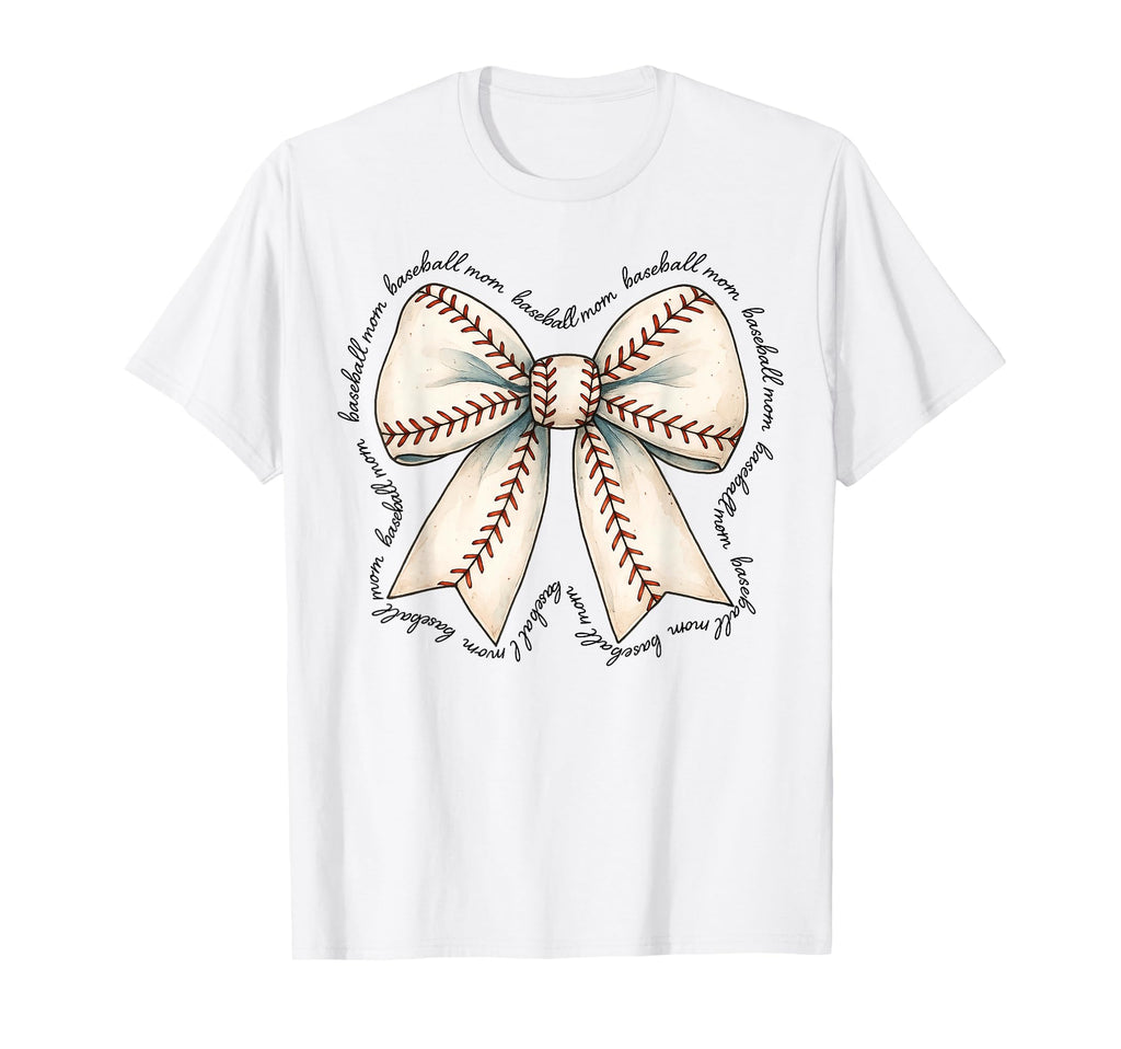 Baseball Mom Mama Baseball Coquette T-Shirt - Aesthetic Graphic Unisex - T-Shirt, Sweatshirt, Hoodie