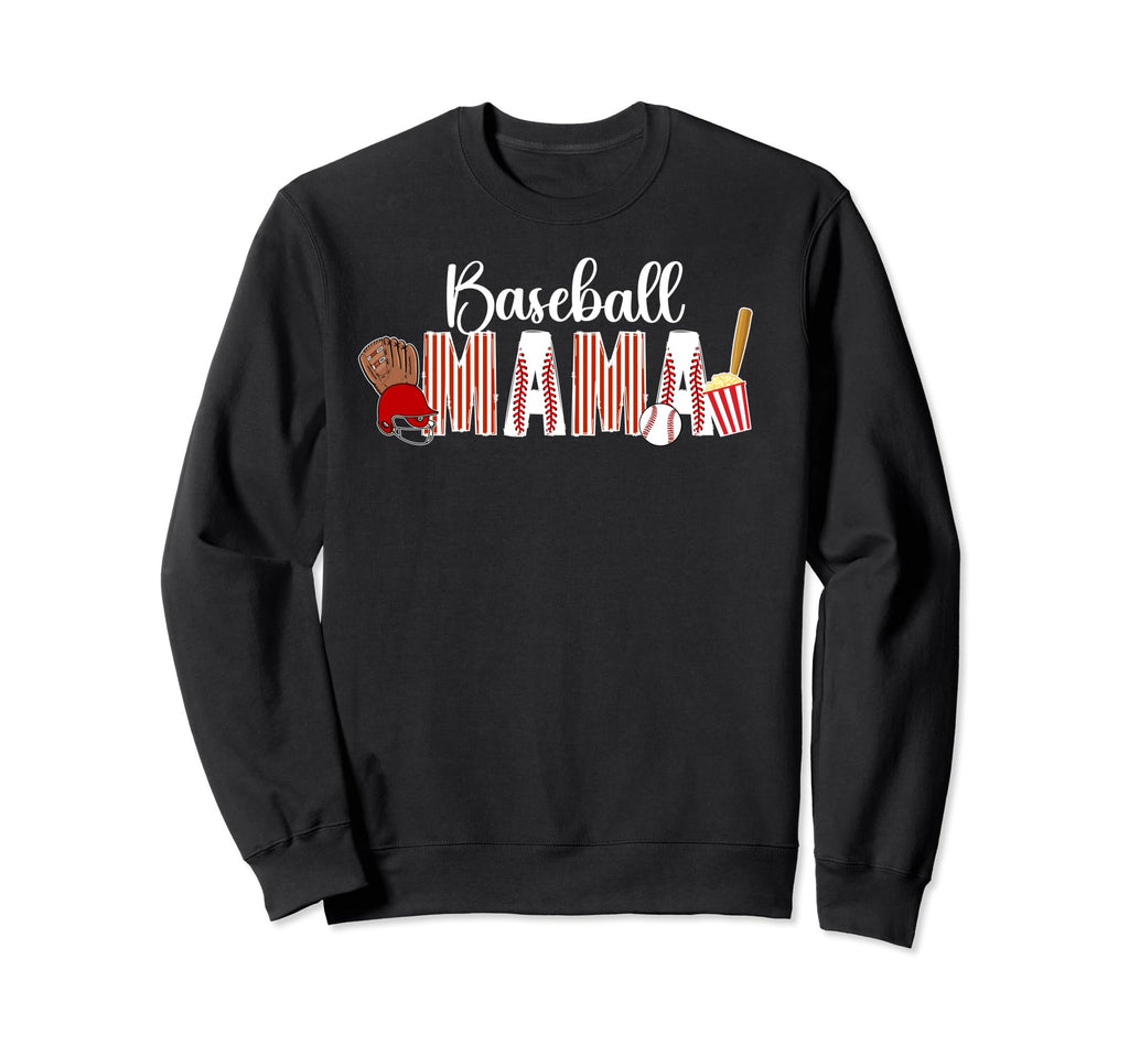Baseball Mama Baseball Mom Sweatshirt - Custom Art Print Men Women - T-Shirt, Sweatshirt, Hoodie