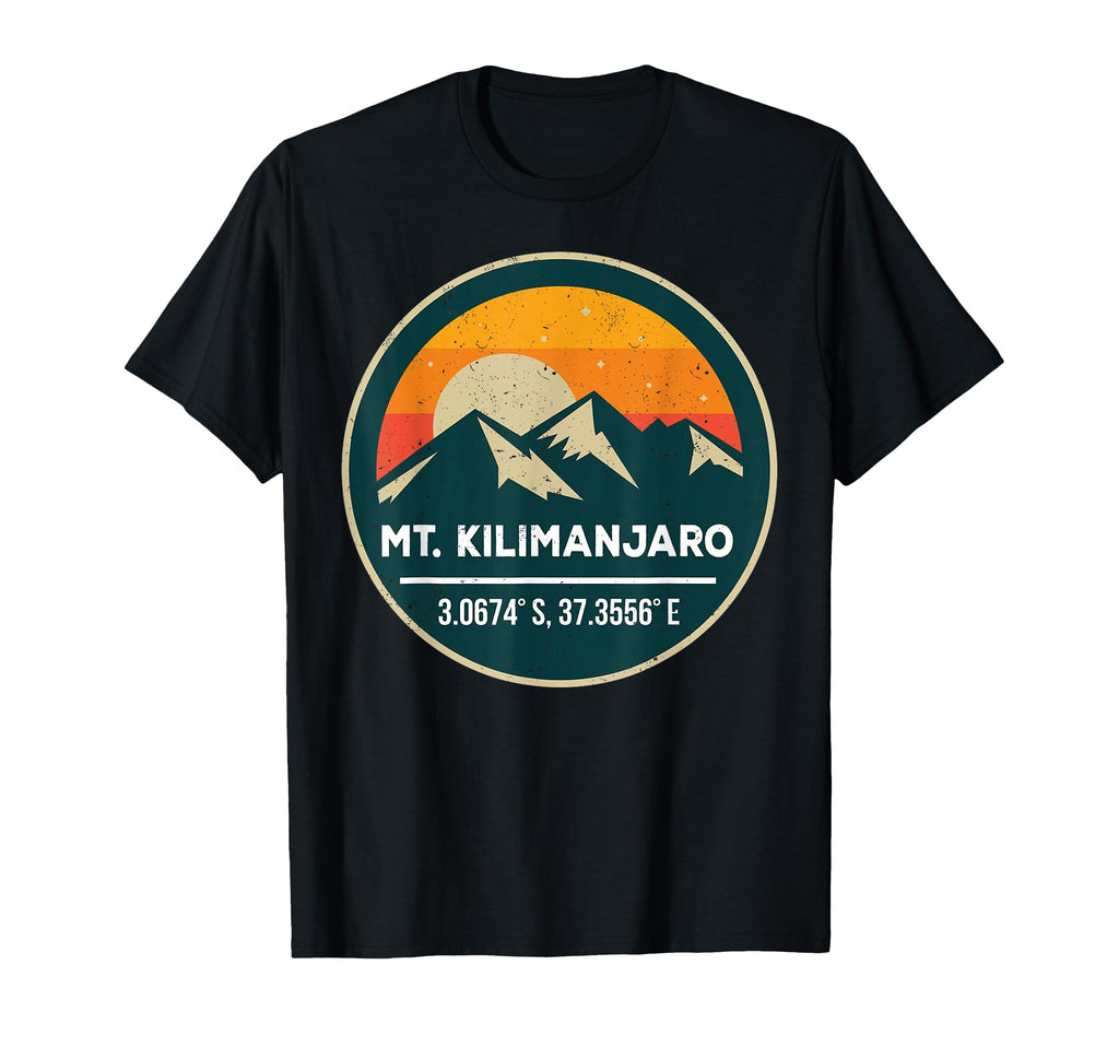 Mount Kilimanjaro Gps Coordinates T-Shirt - Minimalist Print Men Women - T-Shirt, Sweatshirt, Hoodie