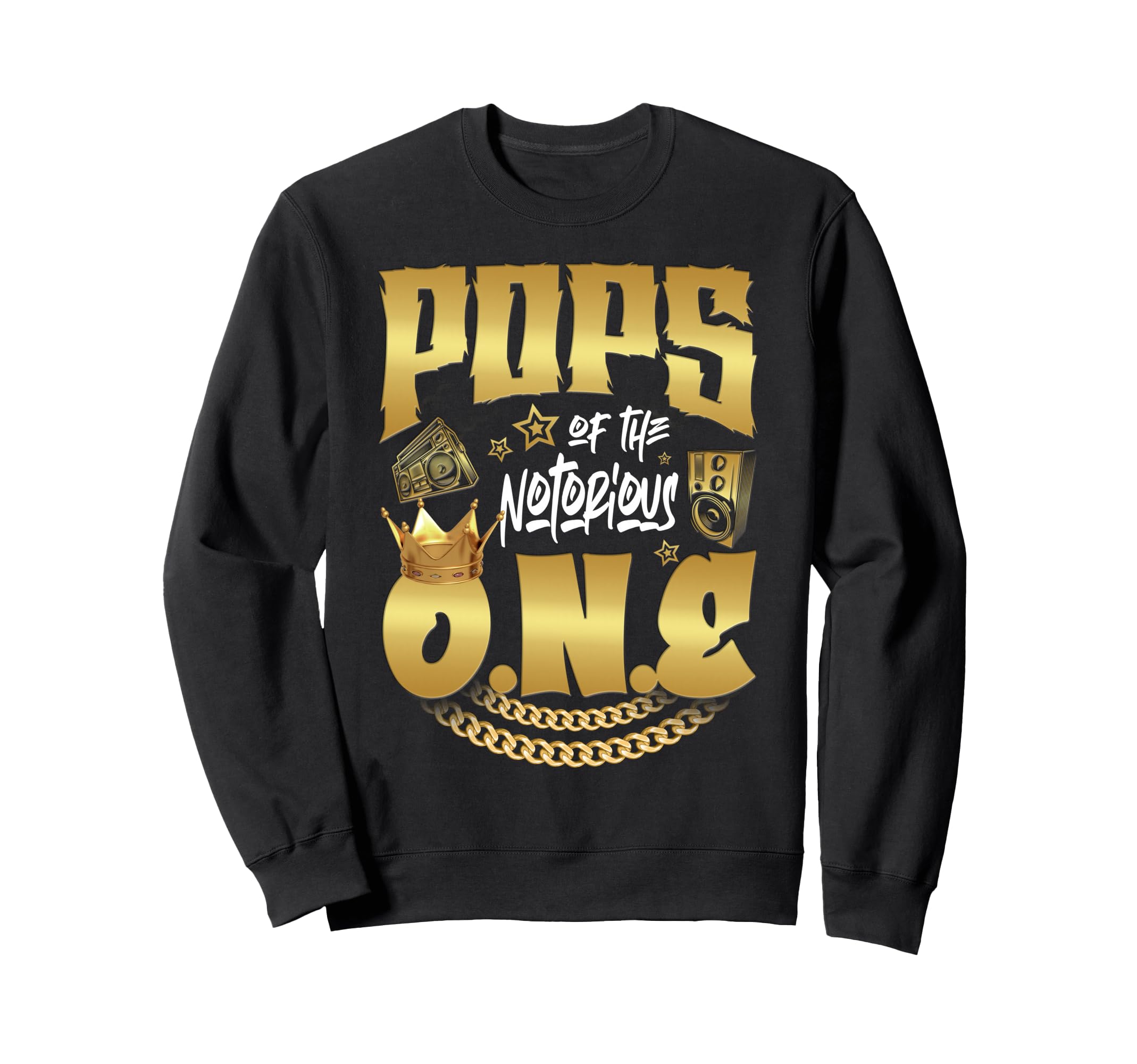Pops Notorious One Old School Hip Sweatshirt - Minimalist Print for Adults - T-Shirt, Sweatshirt, Hoodie