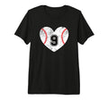 Baseball Heart Player 9 Baseball Mom T-Shirt - Trendy Graphic Men Women - T-Shirt, Sweatshirt, Hoodie