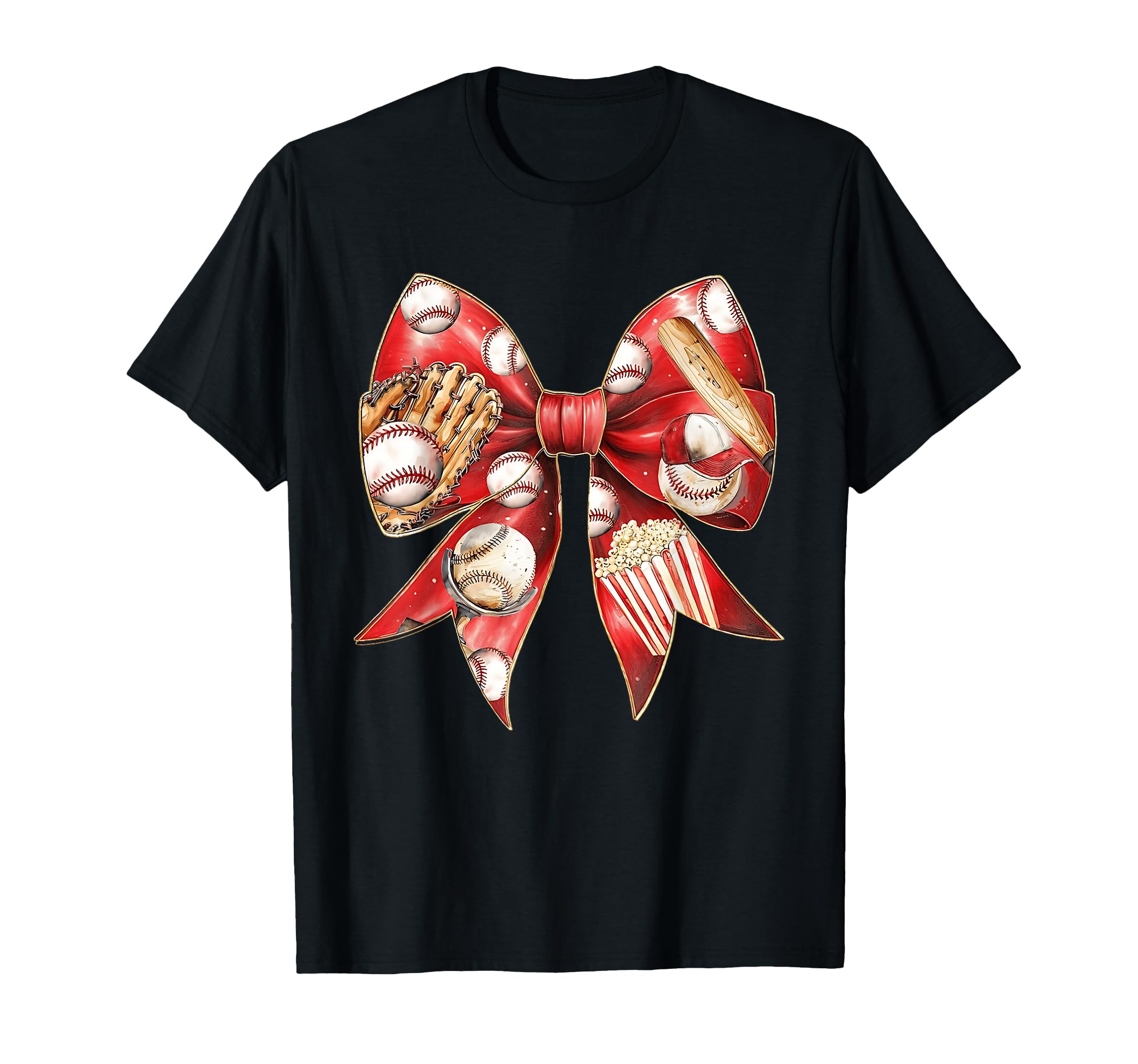 Baseball Mom Coquette Bow Mothers Day T-Shirt - Unique Graphic Unisex - T-Shirt, Sweatshirt, Hoodie