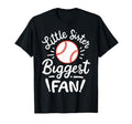 Baseball Little Sister Biggest Fan T-Shirt - Minimalist Print Men Women - T-Shirt, Sweatshirt, Hoodie