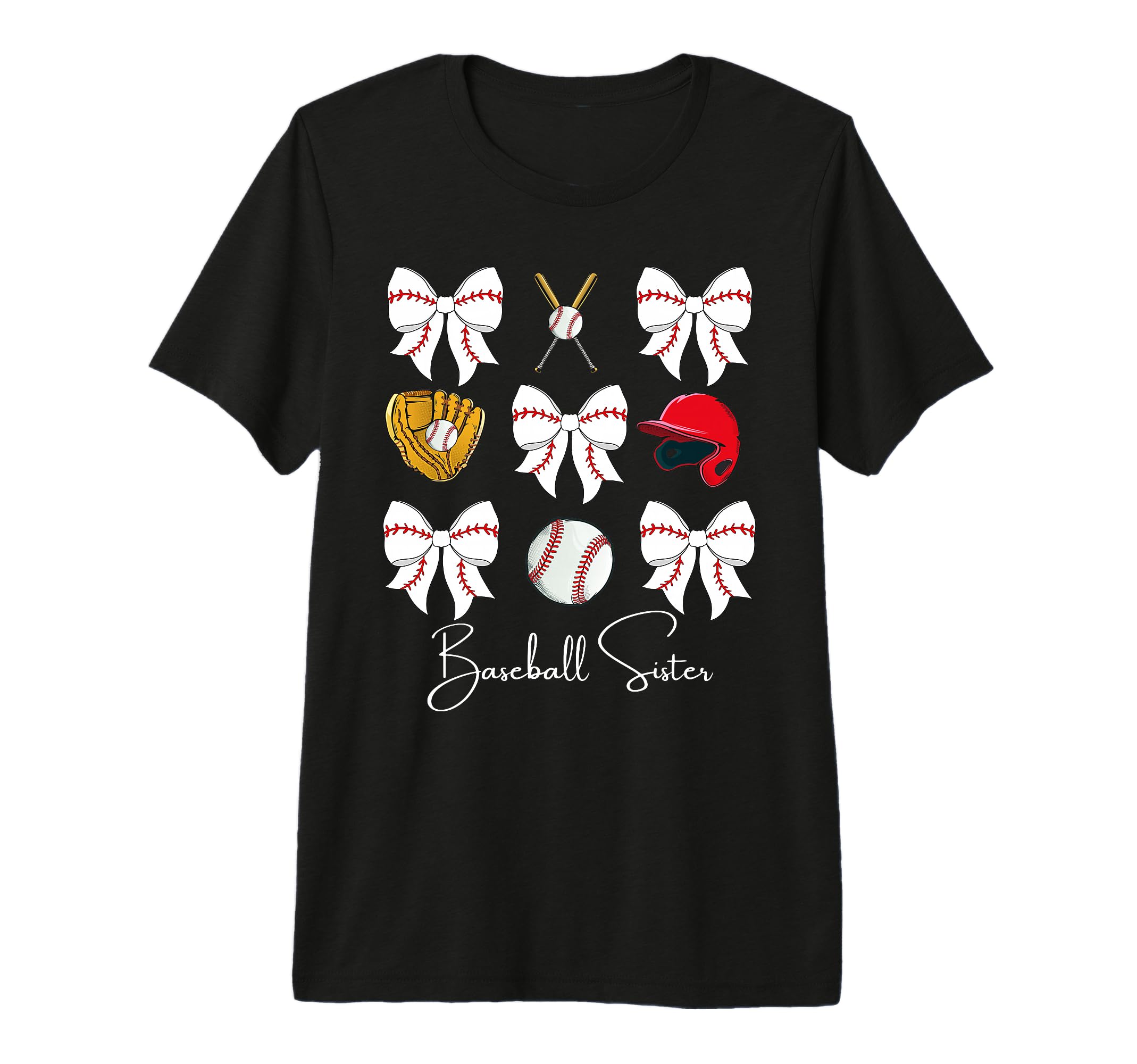 Baseball Sister Coquette Bow Cheer T-Shirt - Streetwear Style for Adults - T-Shirt, Sweatshirt, Hoodie