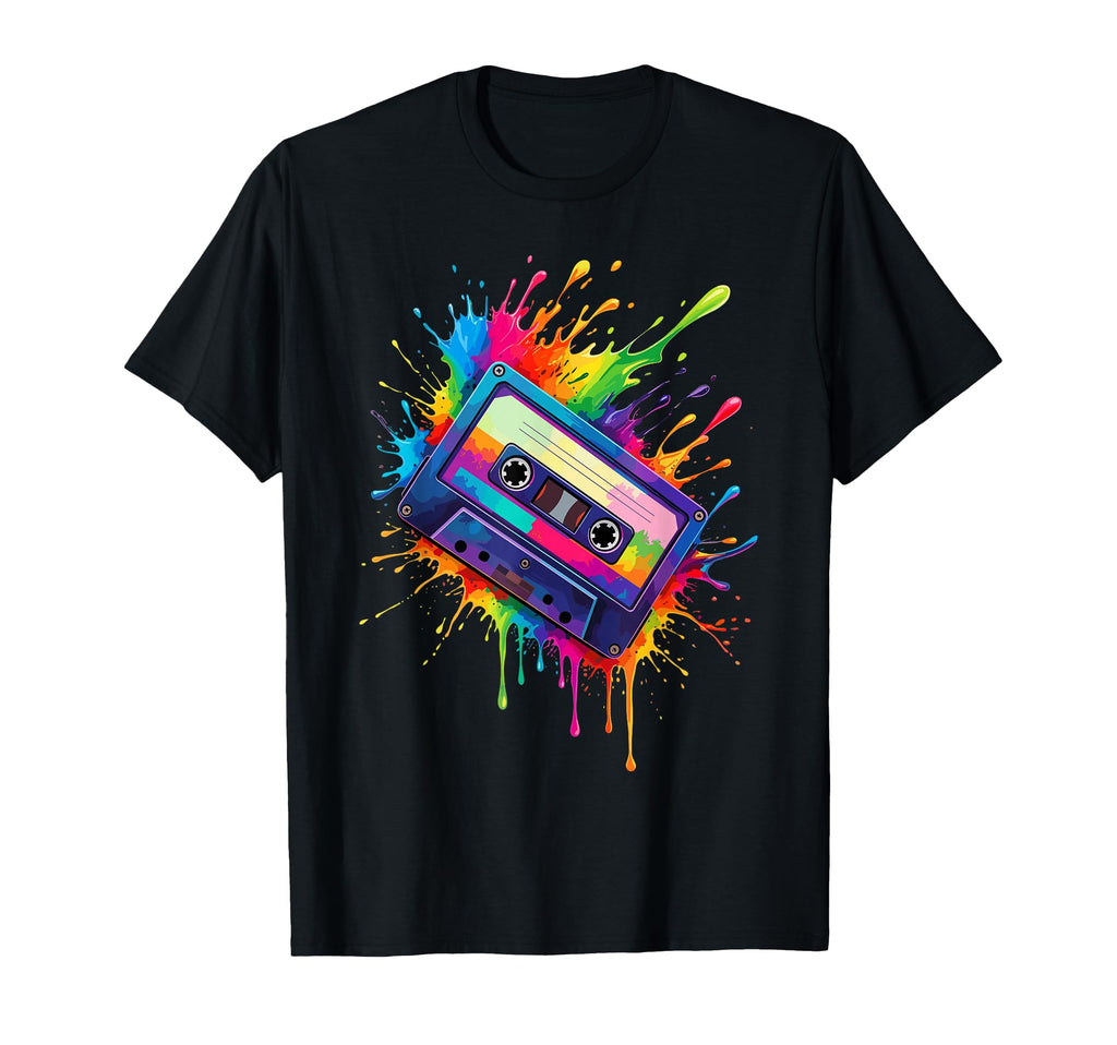 Splash Art Cassette Tape T-Shirt - Trendy Graphic for Adults - T-Shirt, Sweatshirt, Hoodie