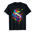 Splash Art Cassette Tape T-Shirt - Trendy Graphic for Adults - T-Shirt, Sweatshirt, Hoodie