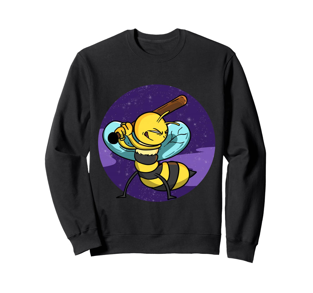 Bee Baseball Space Galaxy Sweatshirt - Casual Everyday Wear for Adults - T-Shirt, Sweatshirt, Hoodie